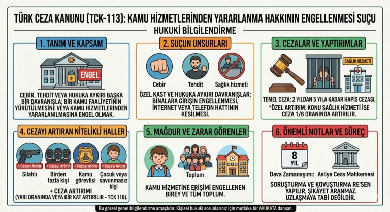 Kamu hizmetlerinden yararlanma hakkının engellenmesi