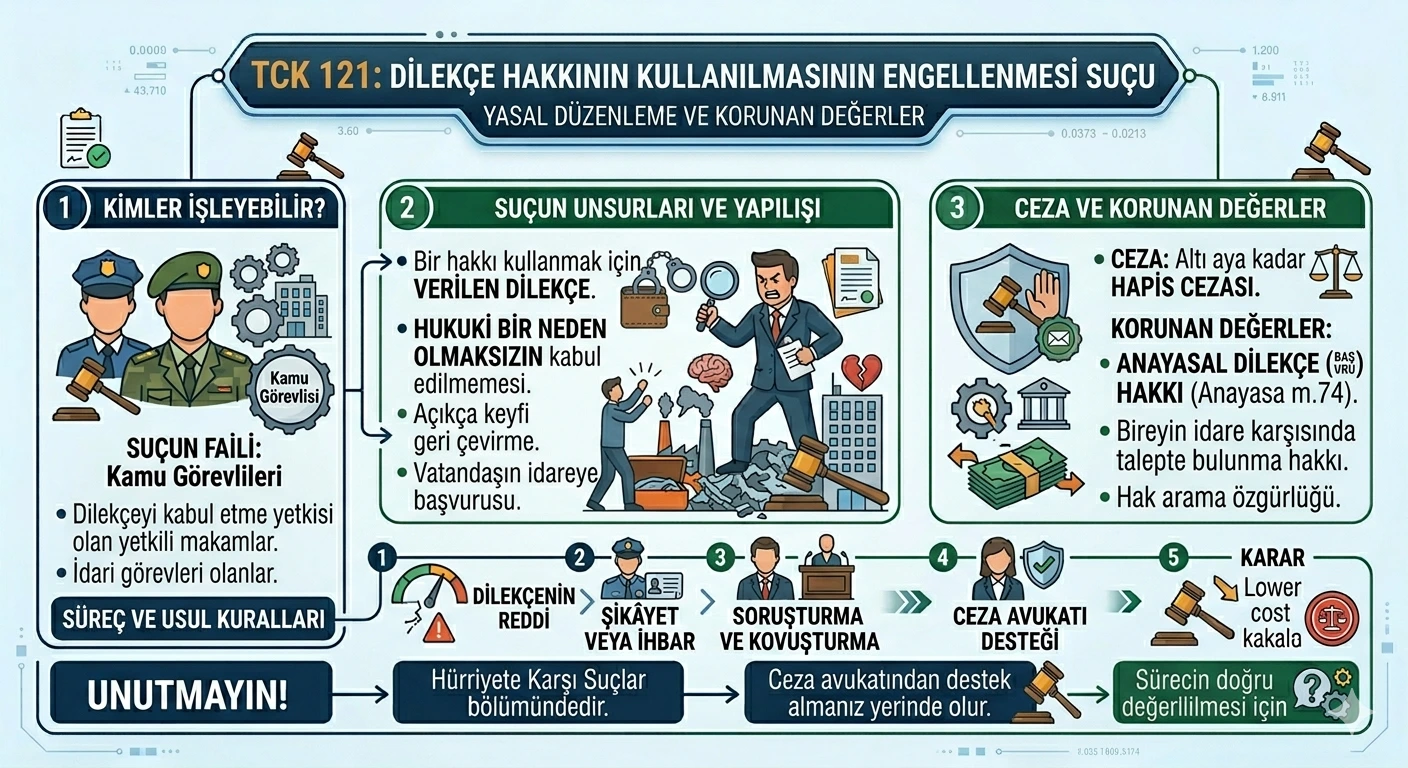 dilekçe hakkının kullanılmasının engellenmesi
