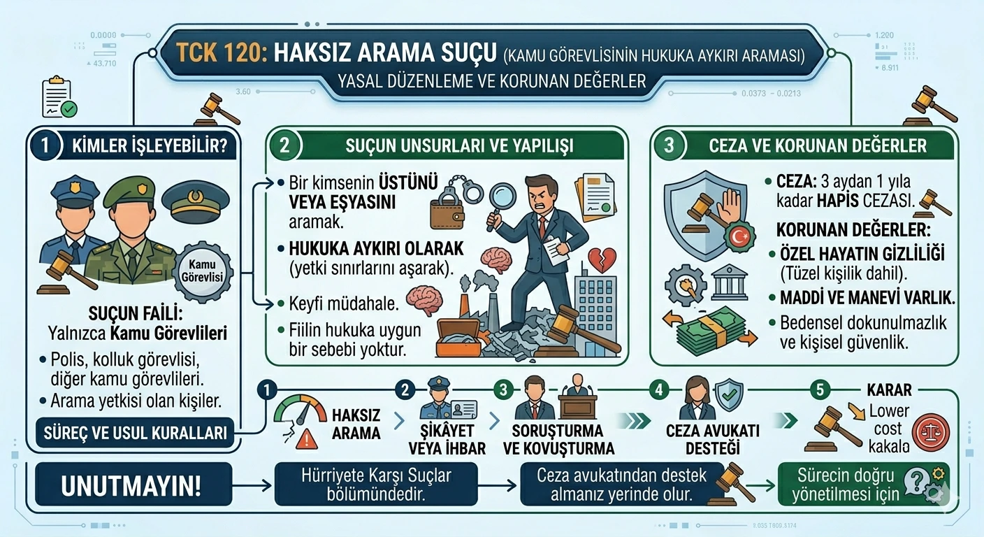 haksız arama suçu