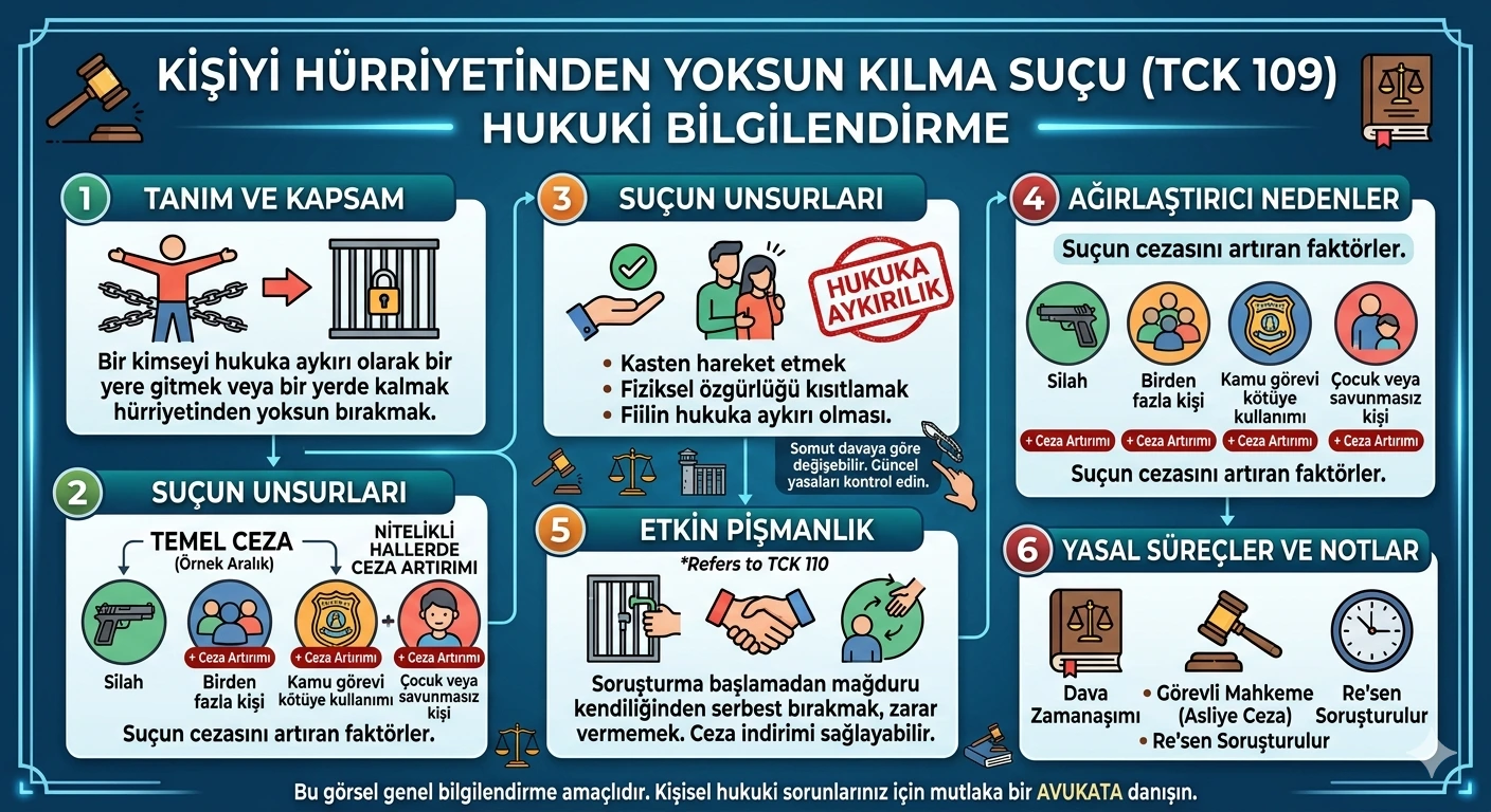 kişiyi hürriyetinden yoksun kılma suçu