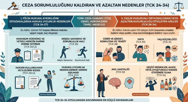 Ceza Sorumluluğunu Kaldıran veya Azaltan Nedenler
