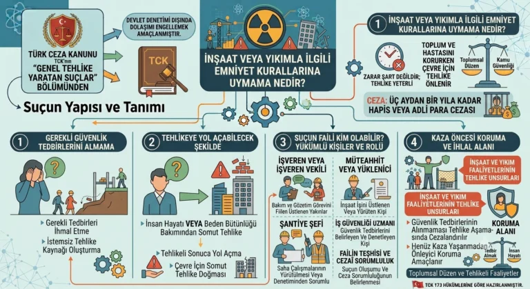 İnşaat veya yıkımla ilgili emniyet kurallarına uymama