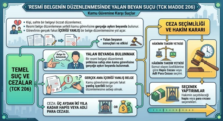 resmi belgenin düzenlenmesinde yalan beyan