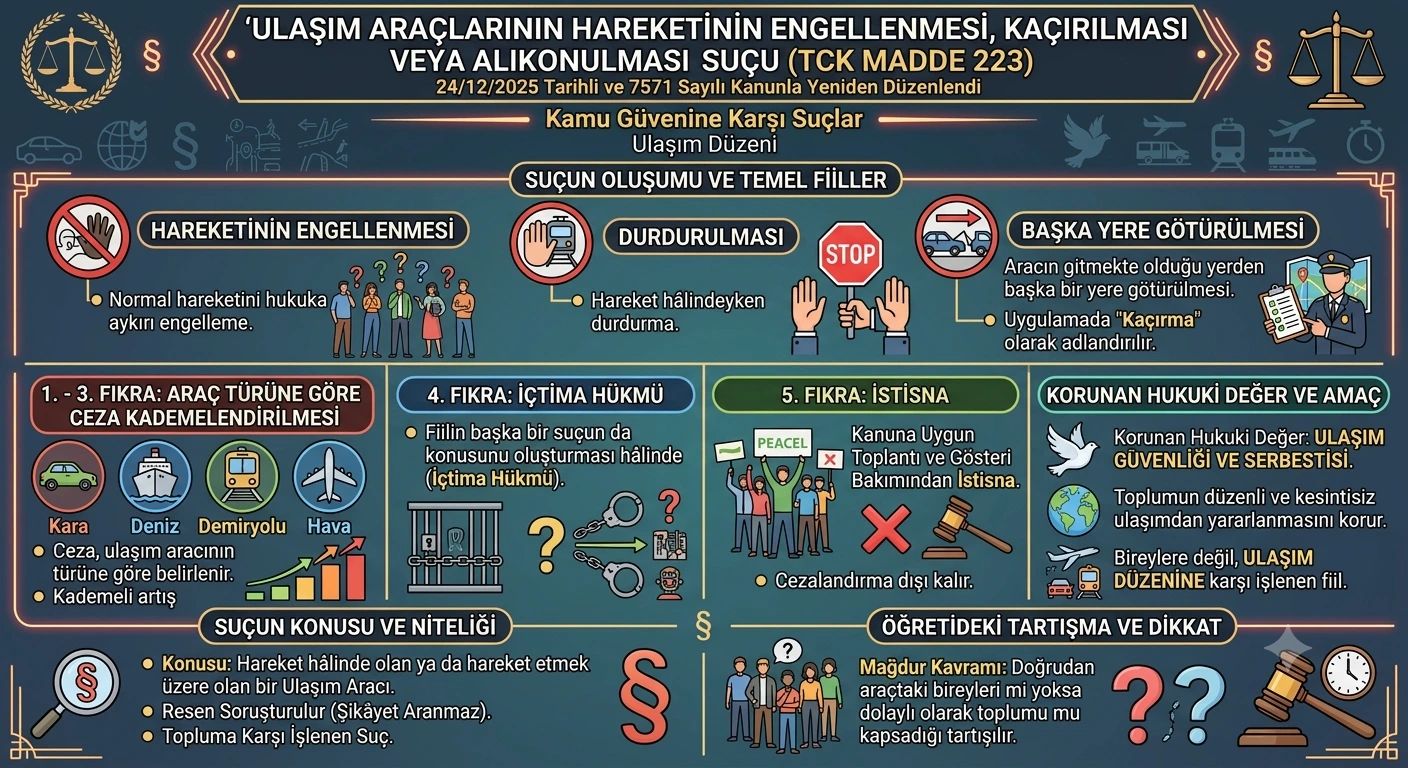 ulaşım araçlarının hareketinin engellenmesi