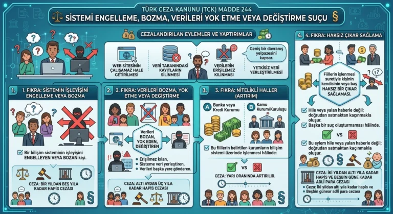 Sistemi Engelleme Bozma Verileri Yok Etme veya Değiştirme Suçu