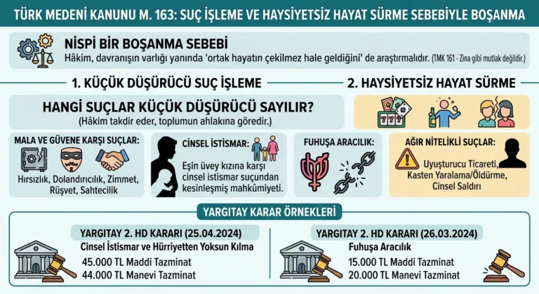 Suç İşleme ve Haysiyetsiz Hayat Sürme Sebebiyle Boşanma
